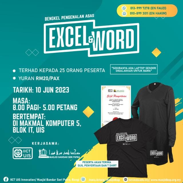 Bengkel Pengenalan Asas Excel & Word Bagi Lepasan SPM 2022